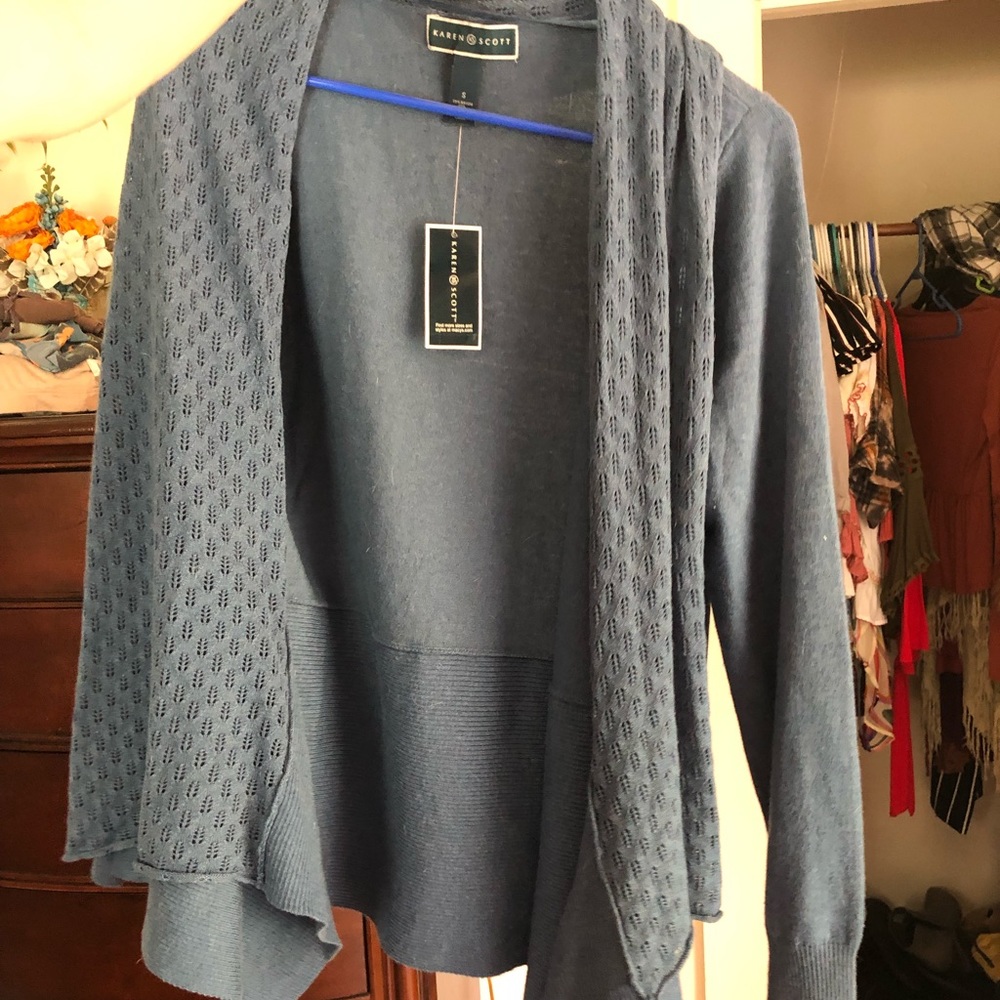 Karen Scott Stitch Cardigan